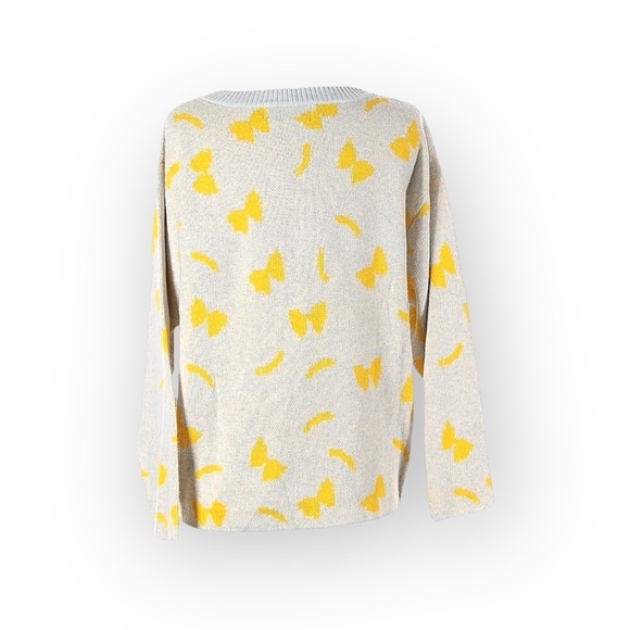 new Wildfox Couture Pasta Delices Vineyard Sweater Blue Iris Intarsia S - Picture 7 of 16